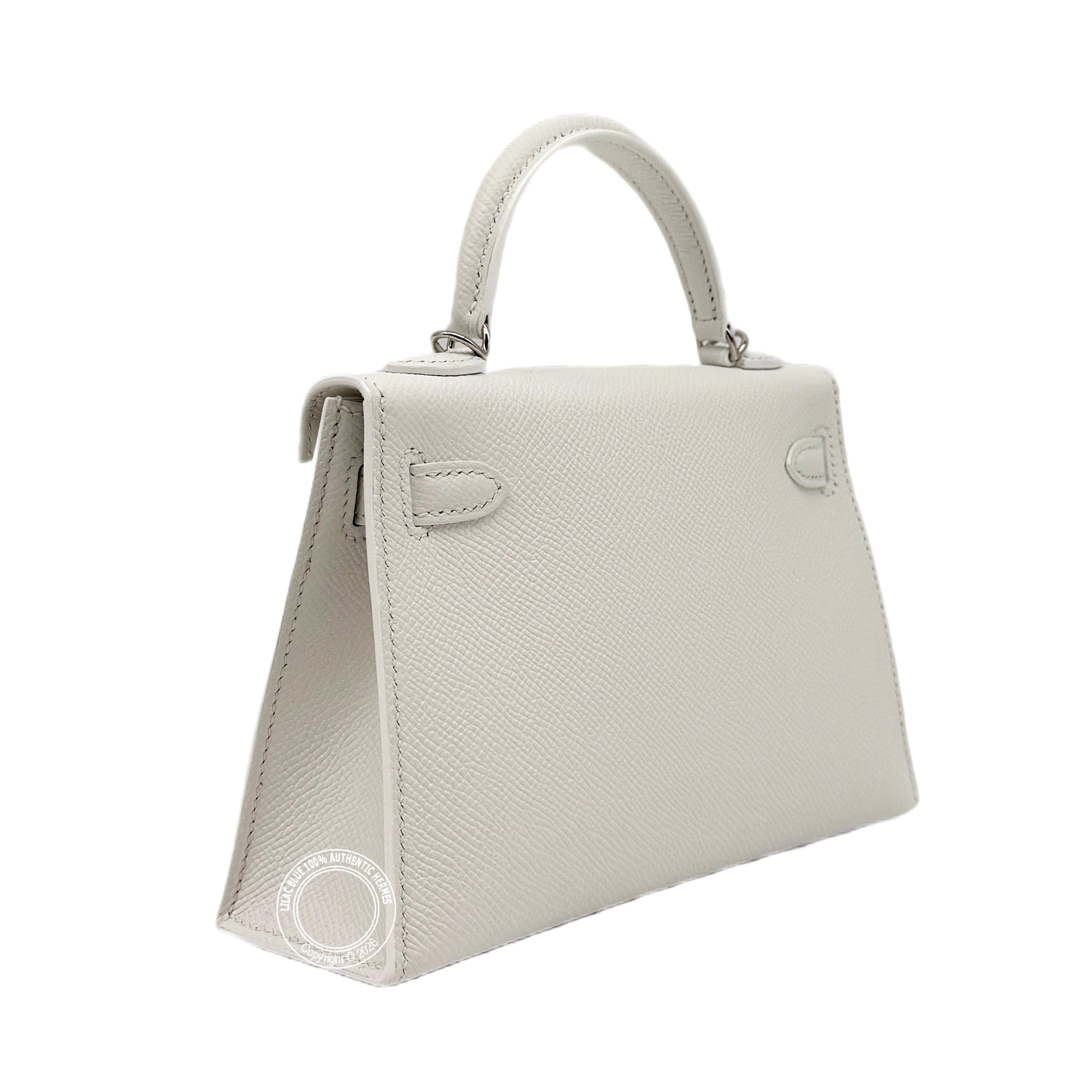 Hermès Kelly 20cm New White Epsom PHW