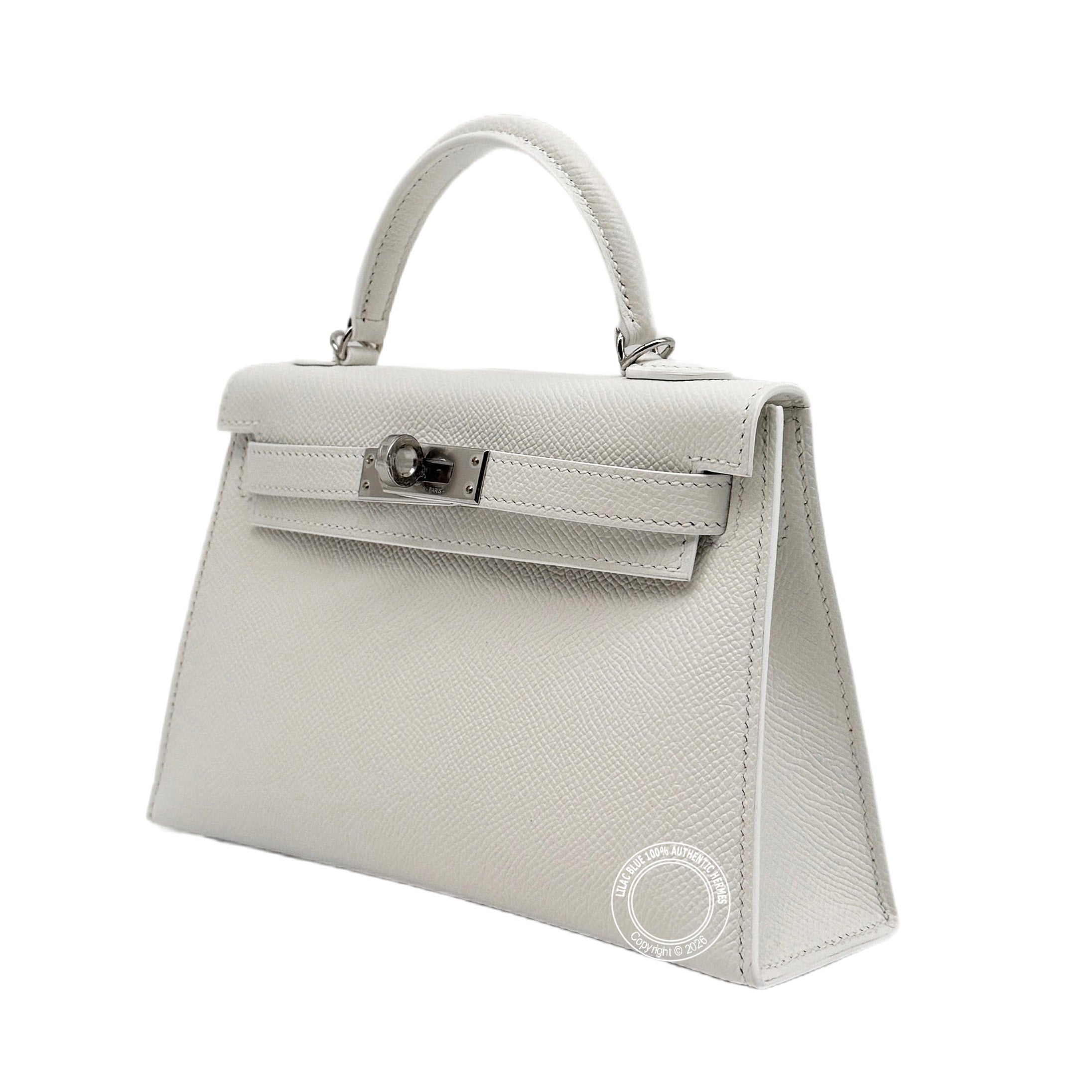 Hermès Kelly 20cm New White Epsom PHW
