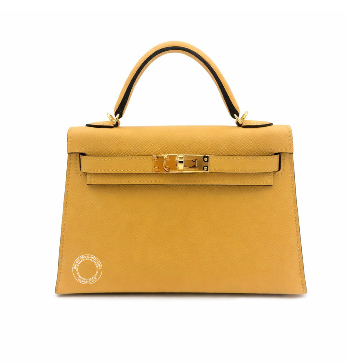 Hermès Kelly 20cm Paille Epsom GHW