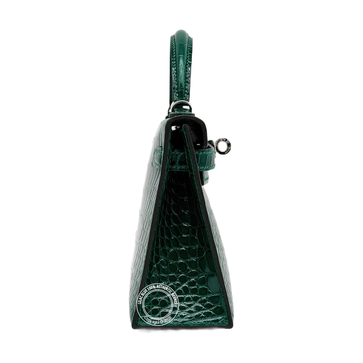 Hermès Kelly 20cm Vert Emeraude Shiny Alligator PHW