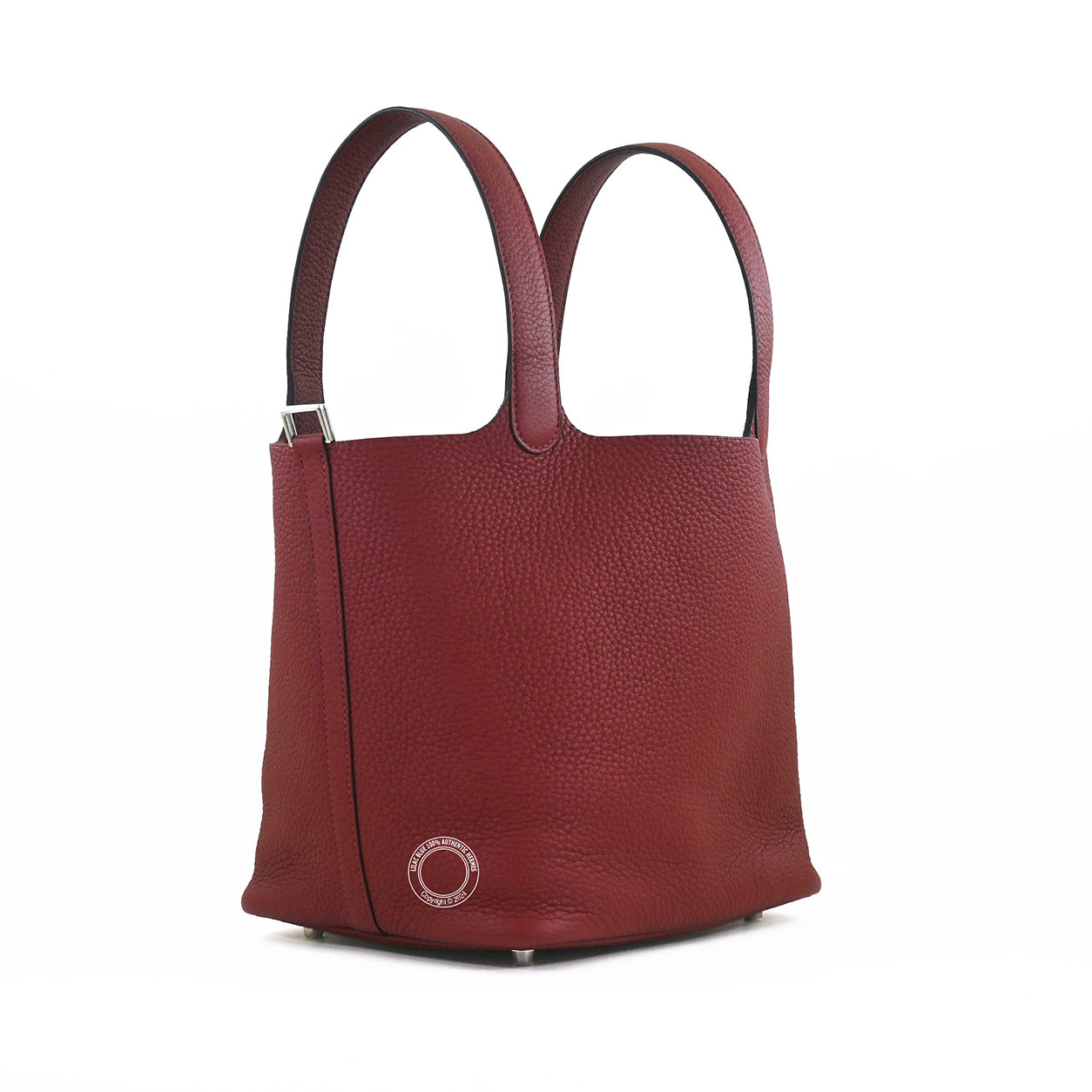 Hermès Picotin 22cm Rouge H Clemence PHW