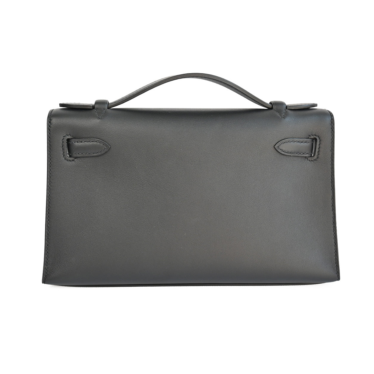 Hermès Kelly 22cm Black Pochette Swift GHW