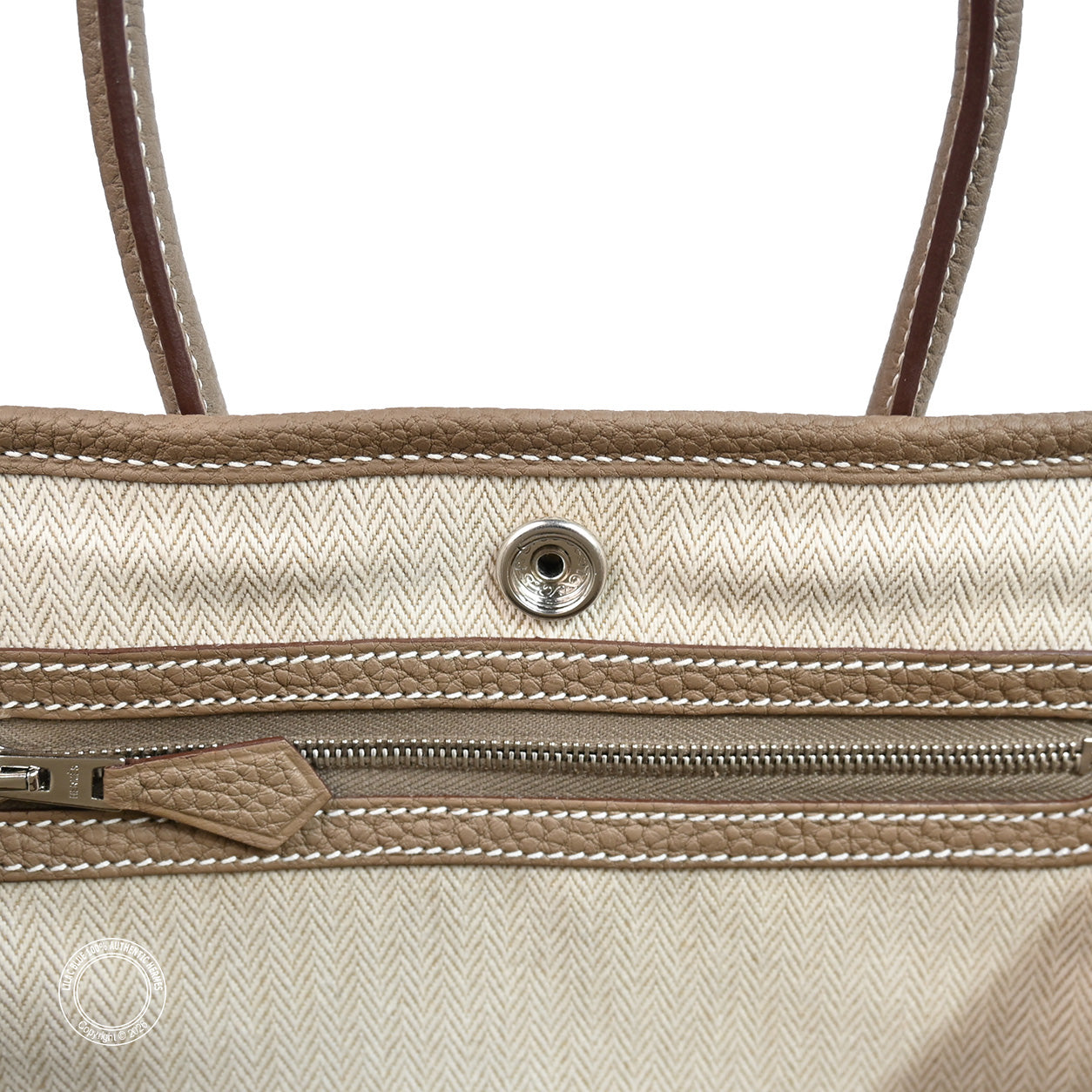 Hermès Garden Party 23cm Etoupe Negonda PHW