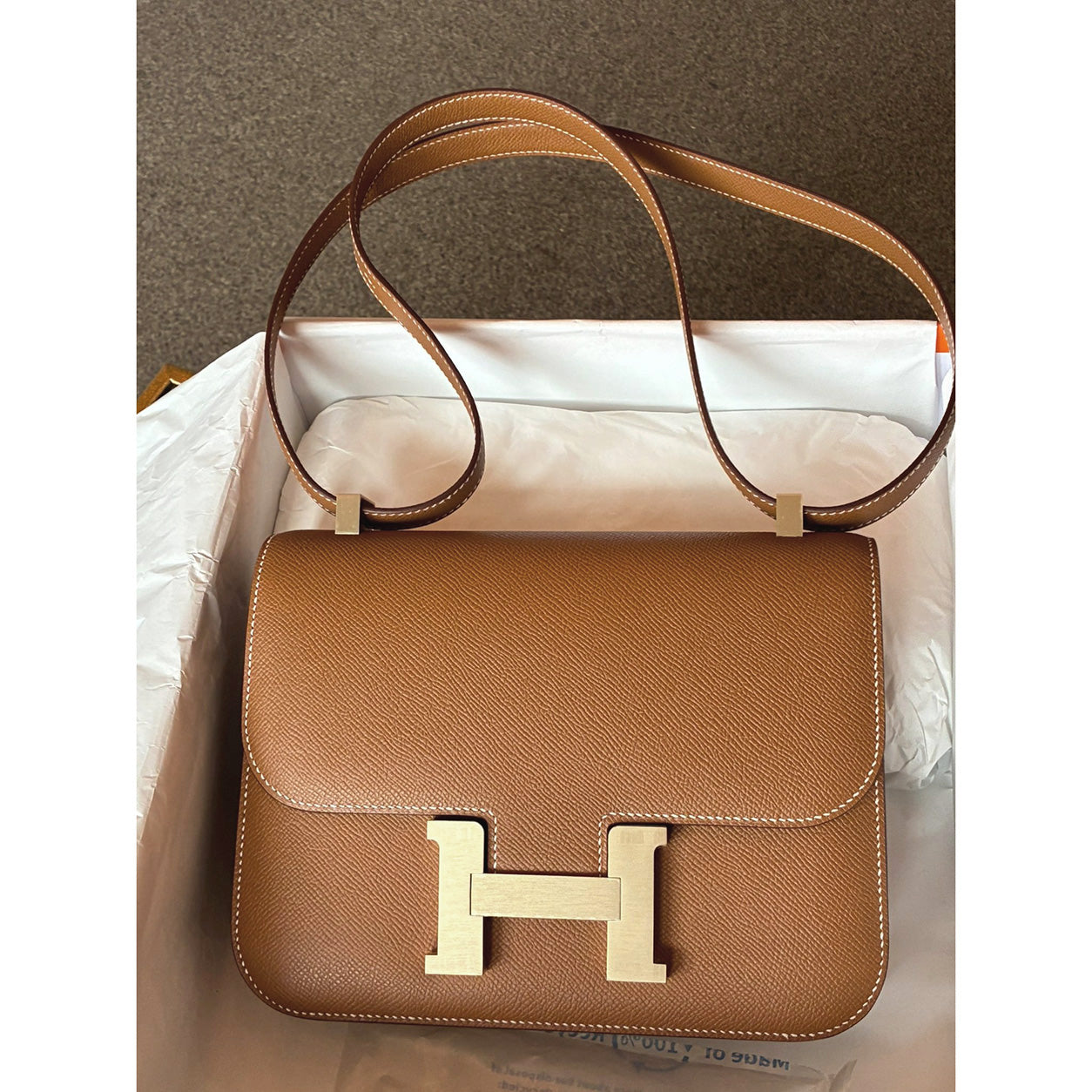 Hermès Constance 24cm Gold Epsom BGHW