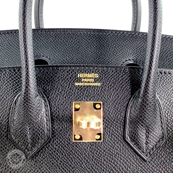 Hermès Birkin 25cm Black Sellier Epsom RGHW