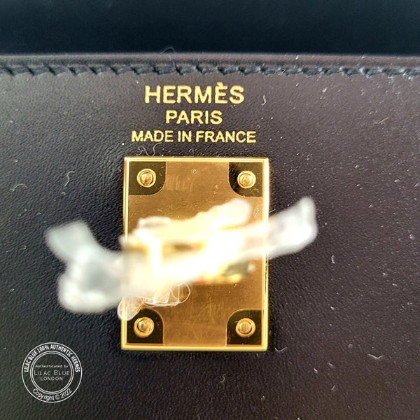 Hermes Kelly 25cm Black Tadelakt GHW