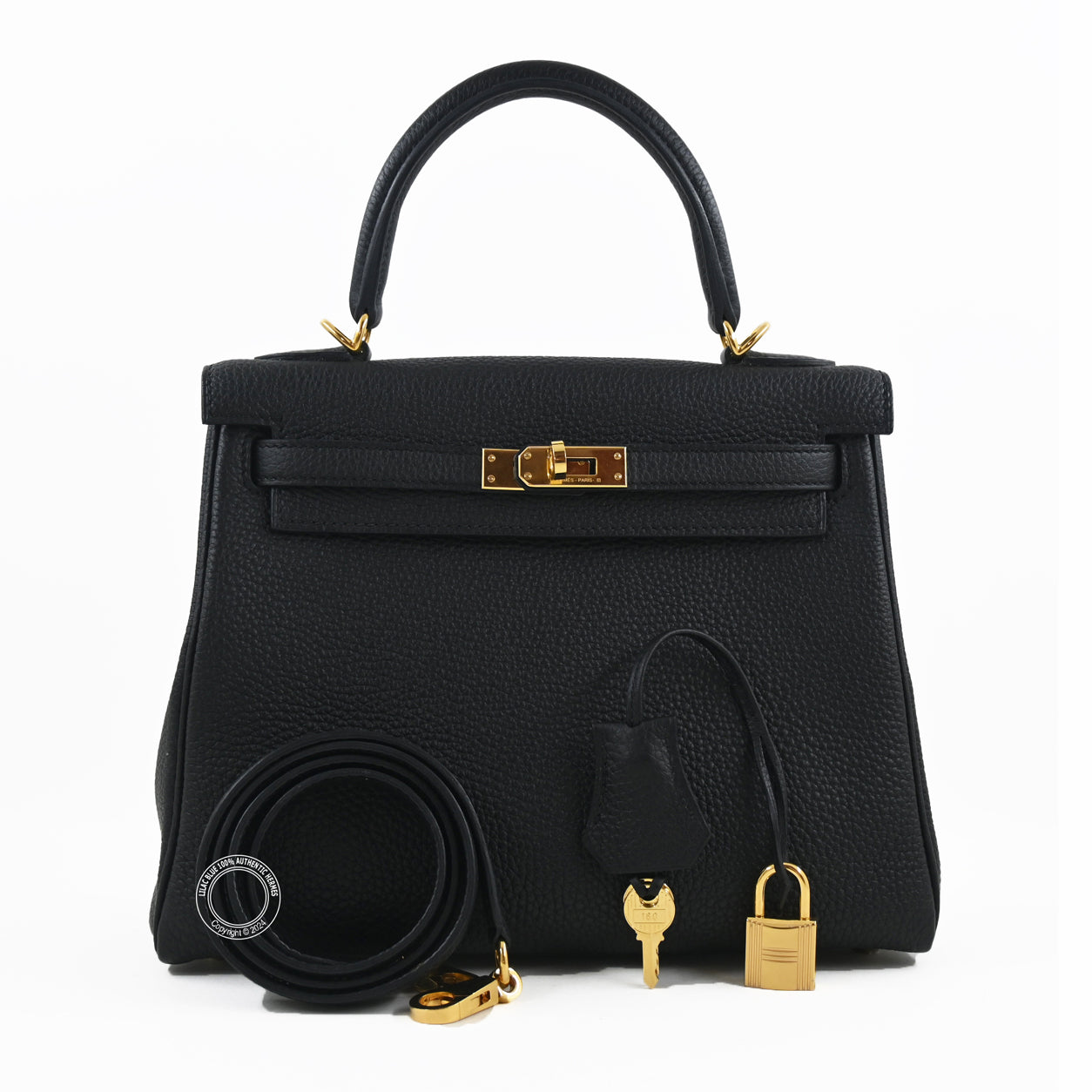 Hermès Kelly 25cm Black Togo GHW