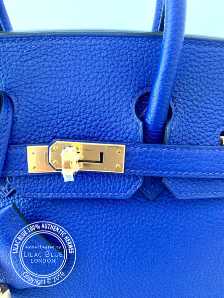 Hermes Birkin 25cm Bleu Electrique Togo GHW