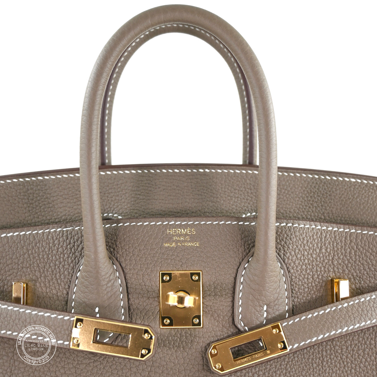 Hermès Birkin 25cm Etoupe Togo GHW