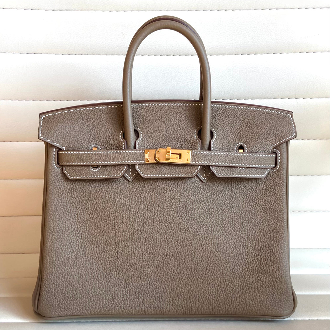 Hermès Birkin 25cm Etoupe Togo GHW