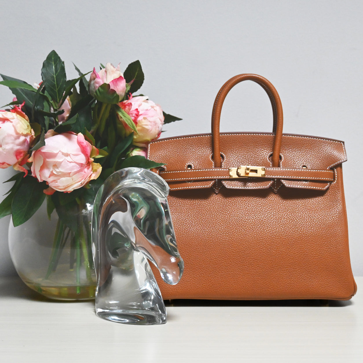Hermes Birkin 25cm Fauve Barenia GHW
