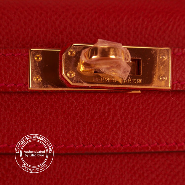 Hermès Kelly 25cm Rouge Casaque Epsom GHW