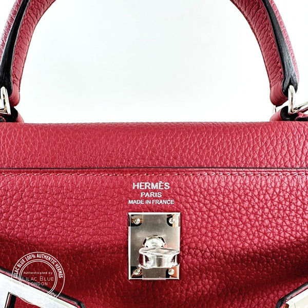 Hermes Kelly 25cm Rouge Grenat Togo PHW