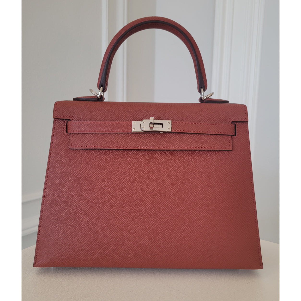 Hermès Kelly 25cm Rouge Venitien Epsom PHW