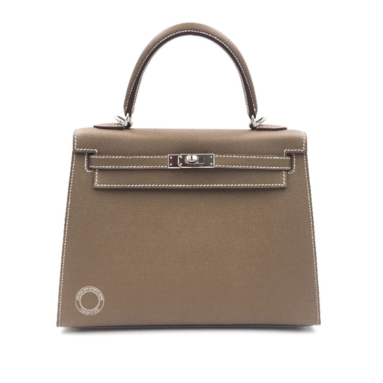 Hermès Kelly 25cm Etoupe Epsom PHW