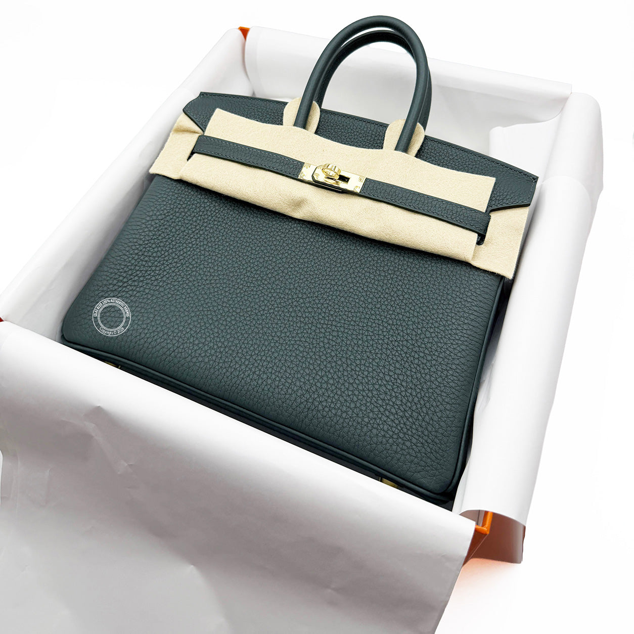 Hermès Birkin 25cm Vert Mangrove Togo PBHW