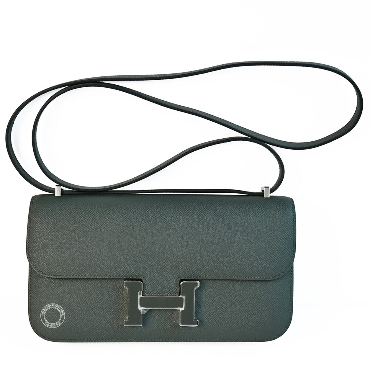 Hermès Constance 25cm Vert Mangrove Elan Epsom PHW/Enamel