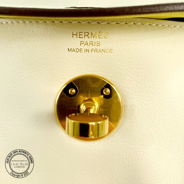 Hermes Lindy 26cm Nata/Lime Swift GHW