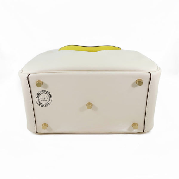 Hermes Lindy 26cm Nata/Lime Swift GHW