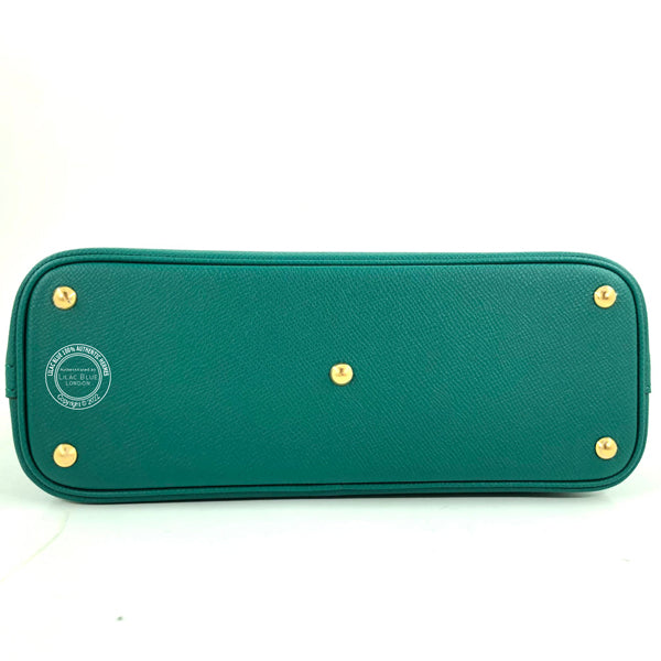 Hermès Bolide 27cm Malachite/Jaune Ambre HSS Epsom GHW