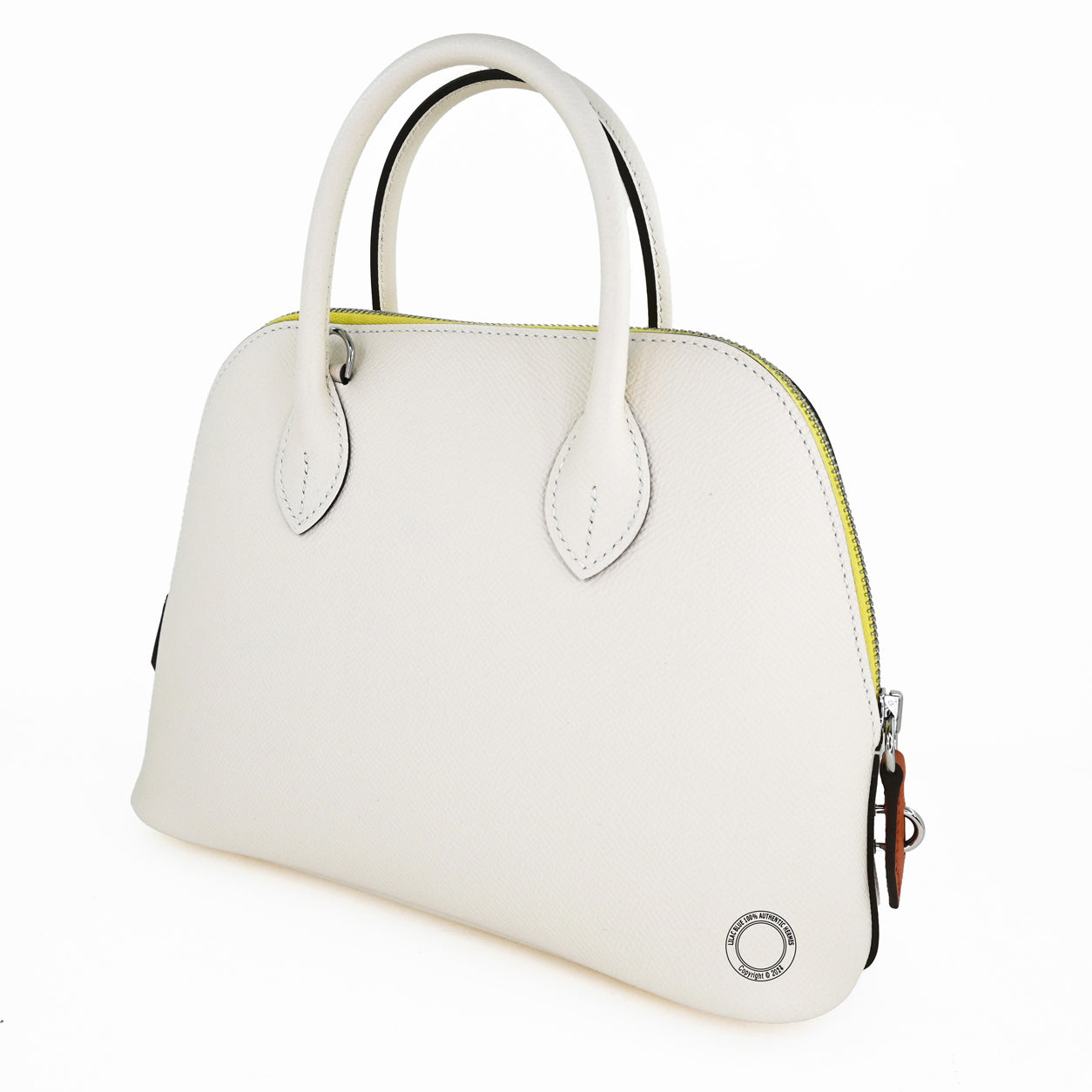 Hermès Bolide 27cm Nata/Terre Battue/Jaune Citron Epsom PHW
