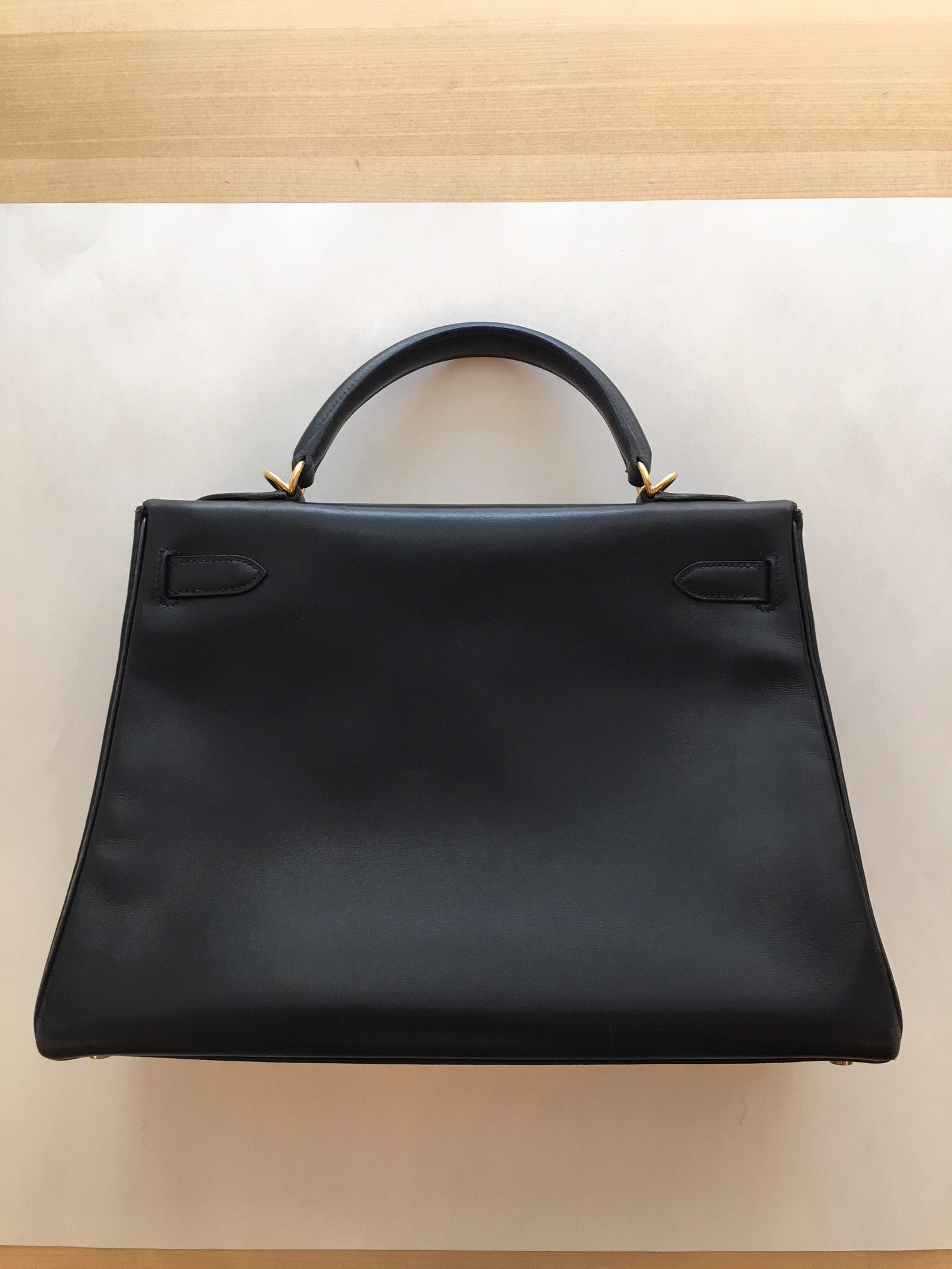 Hermès Kelly 28cm Black Box GHW - Preloved