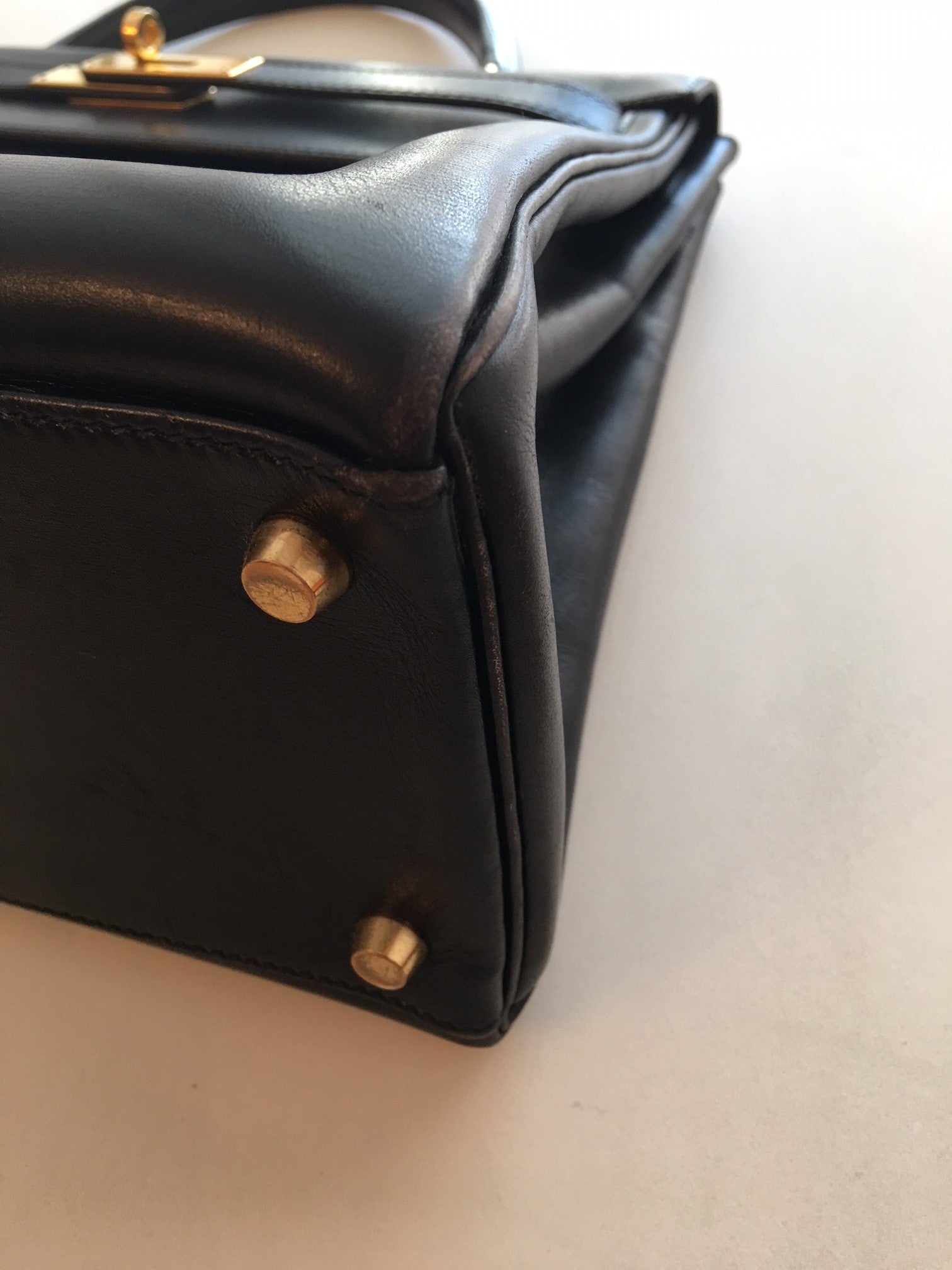 Hermès Kelly 28cm Black Box GHW - Preloved