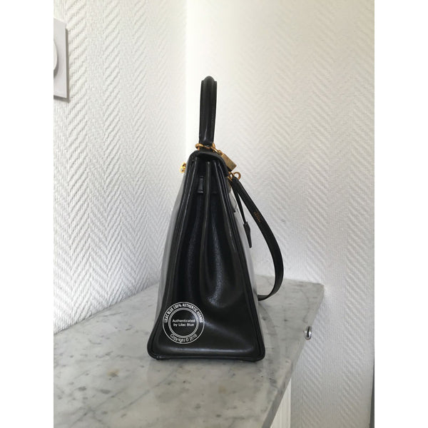 Hermès Kelly 28cm Black Box GHW - Vintage