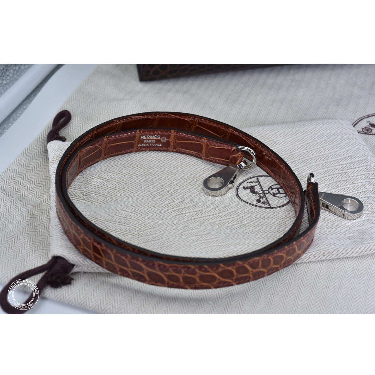 Hermès Kelly 28cm Ebene/Macassar/Miel Shiny Alligator PHW