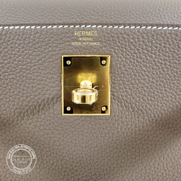 Hermès Kelly 28cm Etoupe Togo GHW
