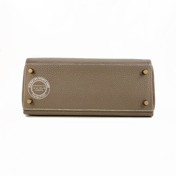 Hermès Kelly 28cm Etoupe Togo GHW