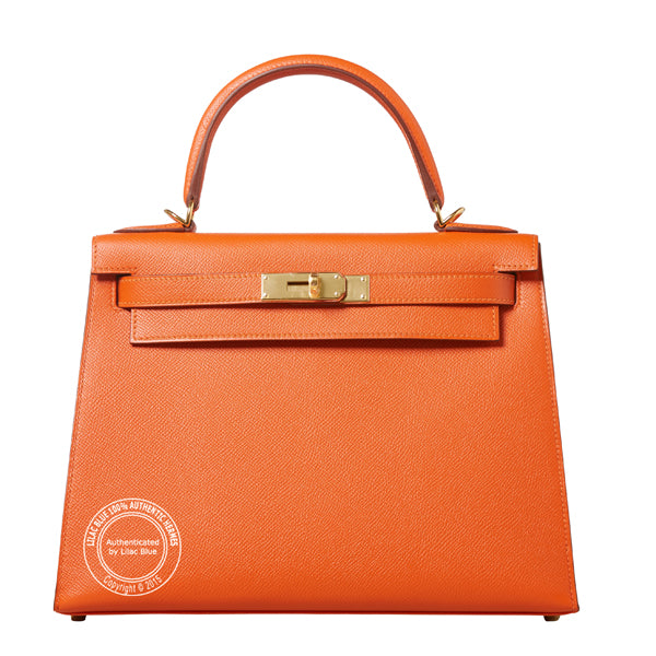 Hermès Kelly 28cm Feu Epsom GHW