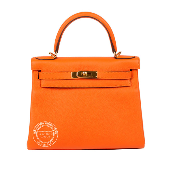 Hermès Kelly 28cm Feu Clemence GHW