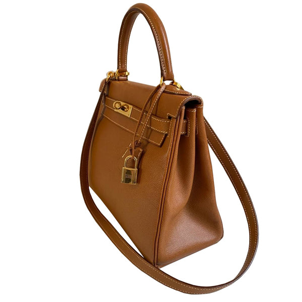 Hermès Kelly 28cm Gold Courchevel GHW - Vintage
