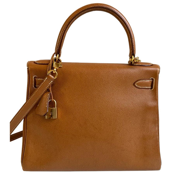 Hermès Kelly 28cm Gold Courchevel GHW - Vintage