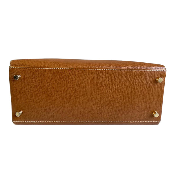 Hermès Kelly 28cm Gold Courchevel GHW - Vintage