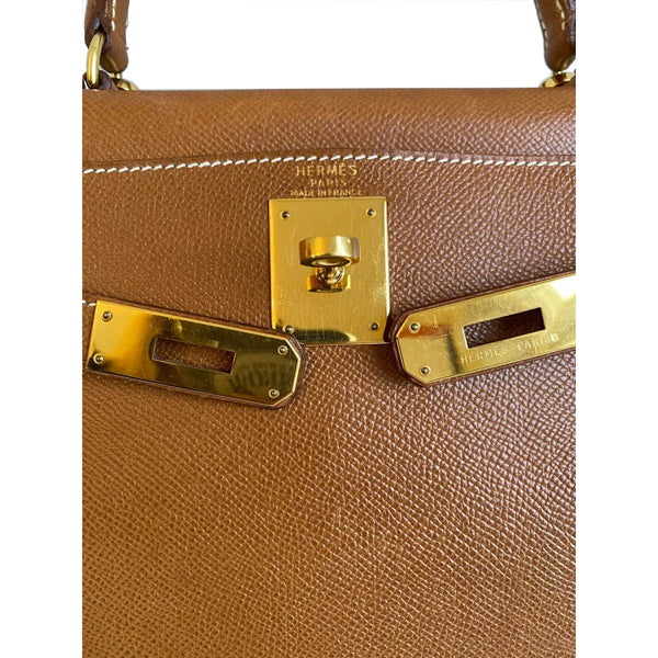 Hermès Kelly 28cm Gold Courchevel GHW - Vintage