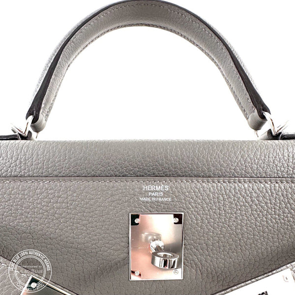 Hermes Kelly 28cm Gris Meyer Togo PHW