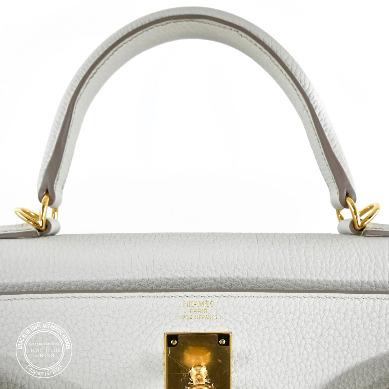 Hermès Kelly 28cm Gris Perle Togo GHW