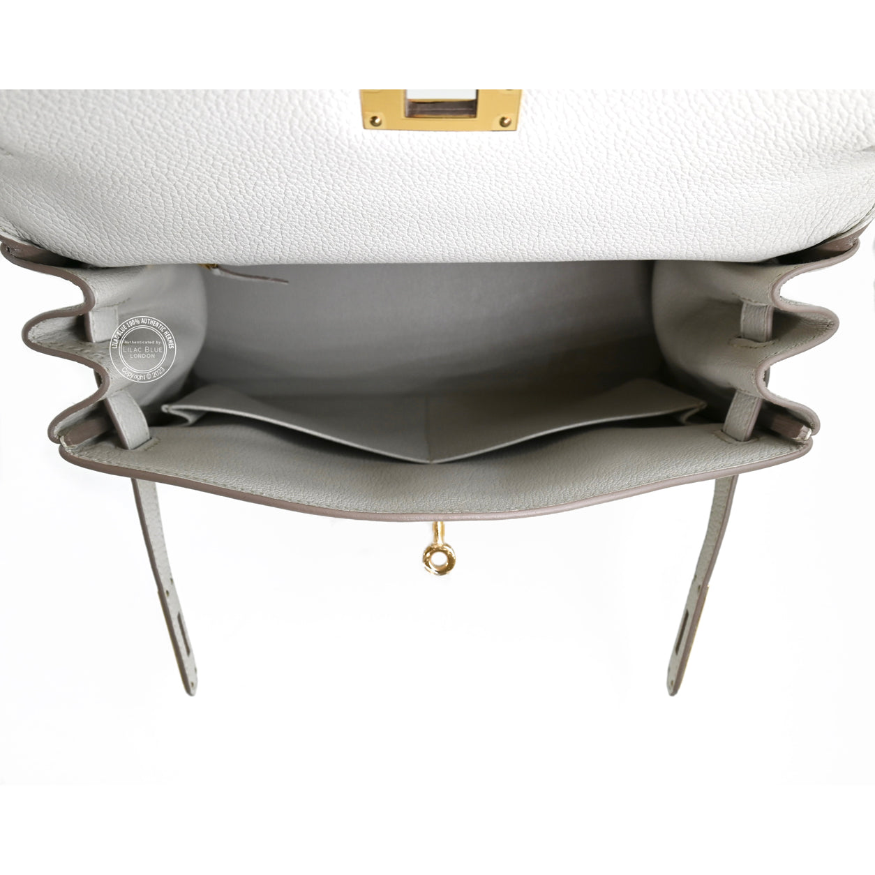 Hermès Kelly 28cm Gris Perle Togo GHW