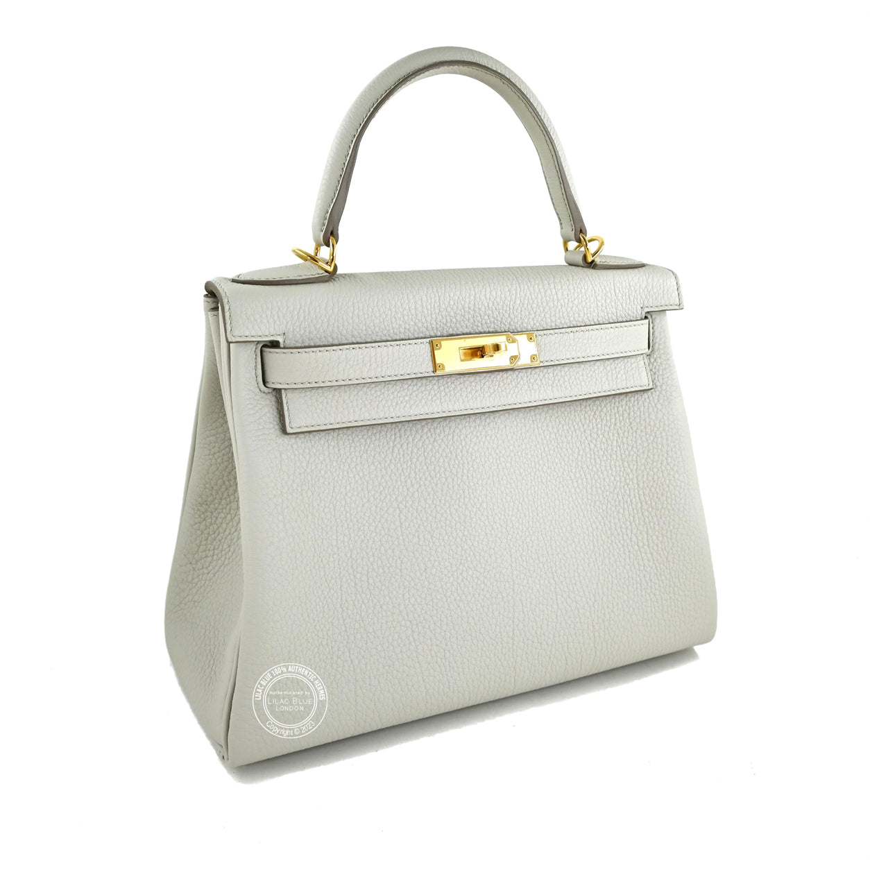 Hermès Kelly 28cm Gris Perle Togo GHW