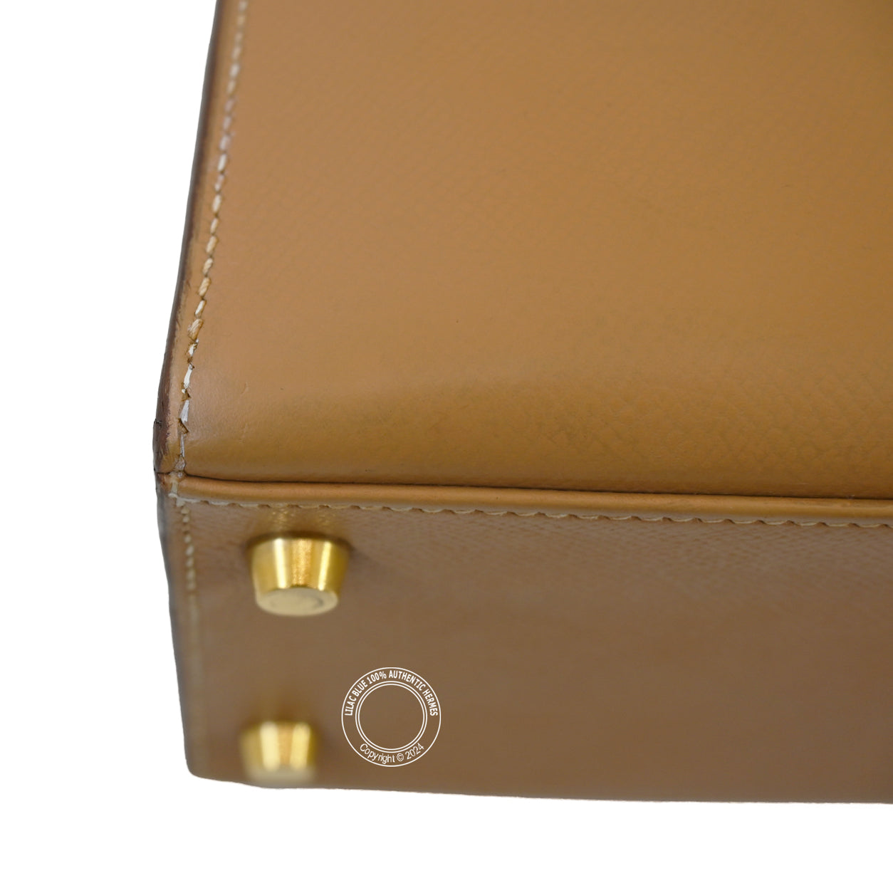 Hermès Kelly 28cm Natural Courchevel GHW - Vintage