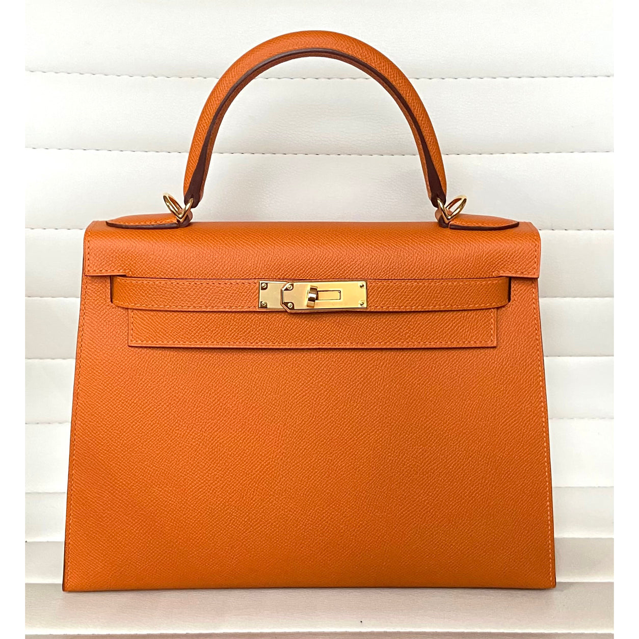 Hermès Kelly 28cm Orange Epsom GHW