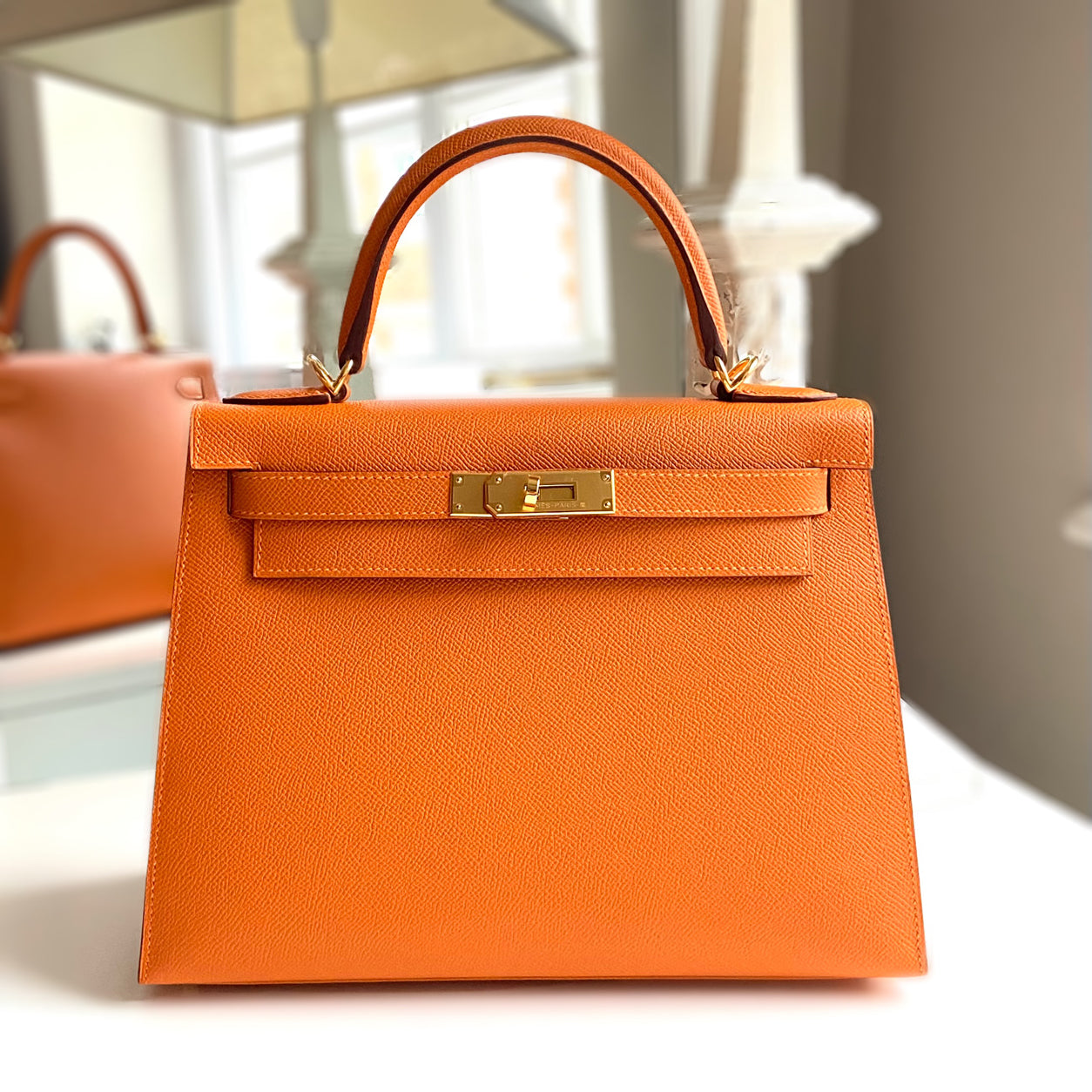 Hermès Kelly 28cm Orange Epsom GHW