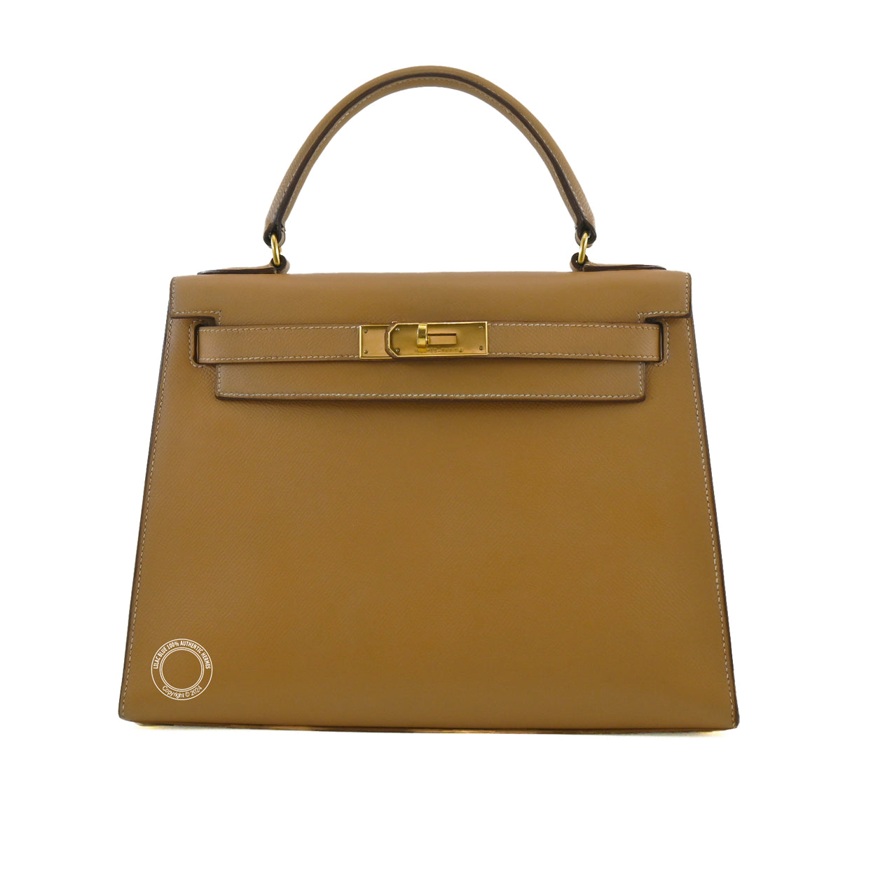 Hermès Kelly 28cm Natural Courchevel GHW - Vintage