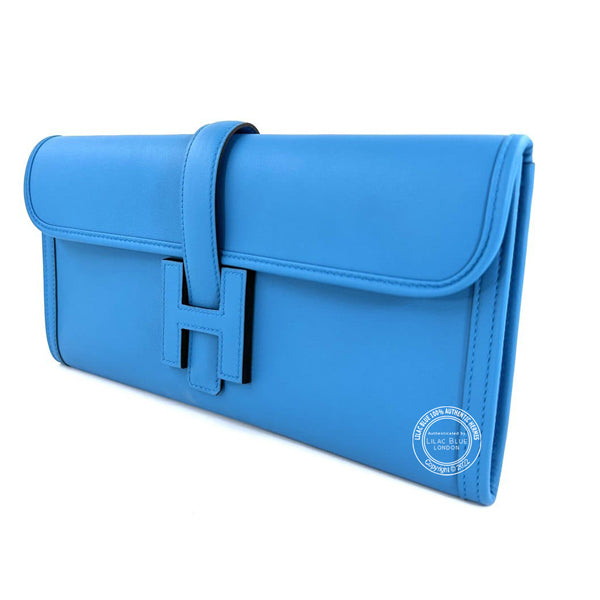 Hermès Jige Elan 29cm Bleu Zanzibar Swift