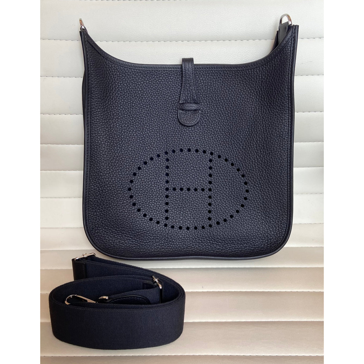 Hermès Evelyne 29cm Caban Clemence PHW