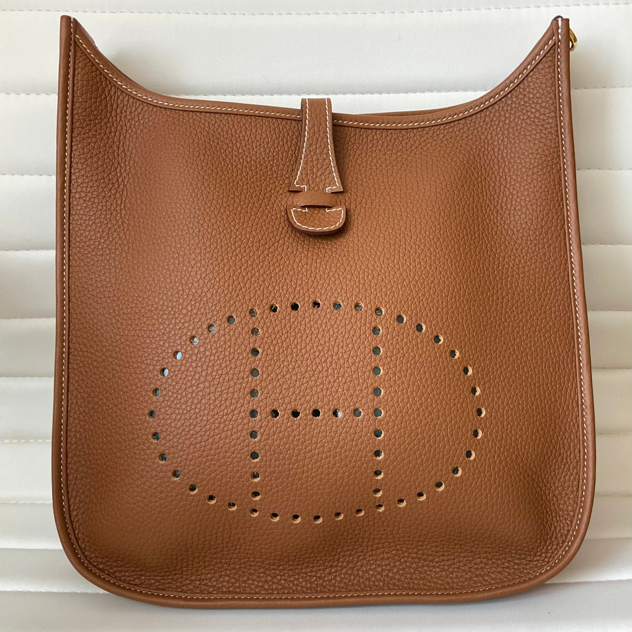 Hermes Evelyne 29cm Gold Clemence GHW