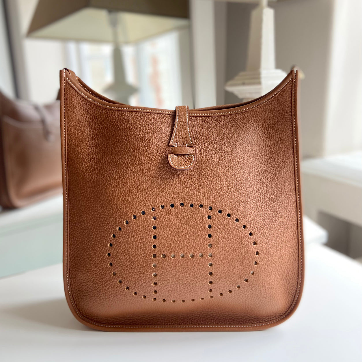Hermes Evelyne 29cm Gold Clemence GHW