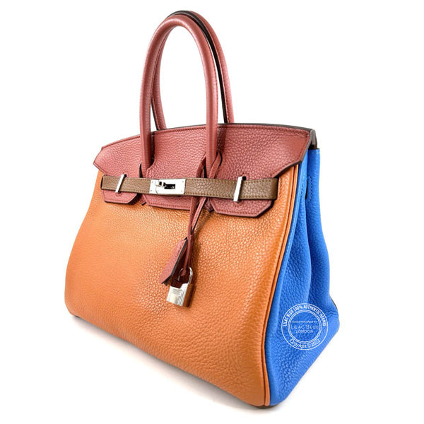Hermès Birkin 30cm Arlequin Togo PHW - Preloved